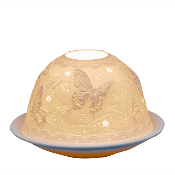 Light-Glow Tealight Candle Holder 3" Dome & Plate - DeWaldens Garden Centre