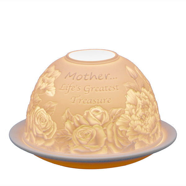 Light-Glow Tealight Candle Holder 3" Dome & Plate - DeWaldens Garden Centre