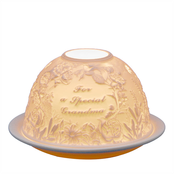 Light-Glow Tealight Candle Holder 3" Dome & Plate - DeWaldens Garden Centre