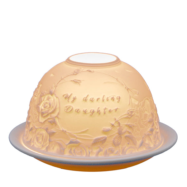 Light-Glow Tealight Candle Holder 3" Dome & Plate - DeWaldens Garden Centre