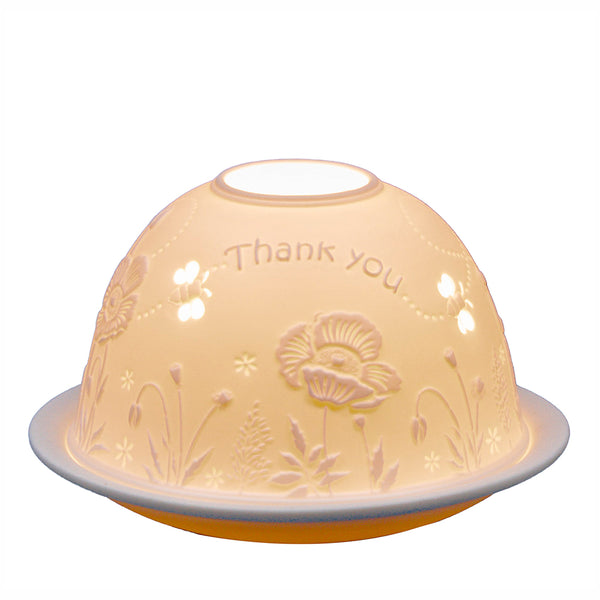 Light-Glow Tealight Candle Holder 3" Dome & Plate - DeWaldens Garden Centre