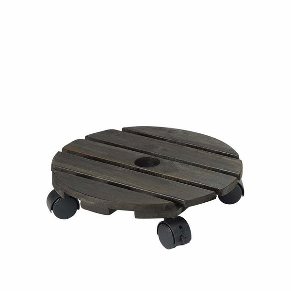 Apta Wooden Wheeled Pot Stand - DeWaldens Garden Centre