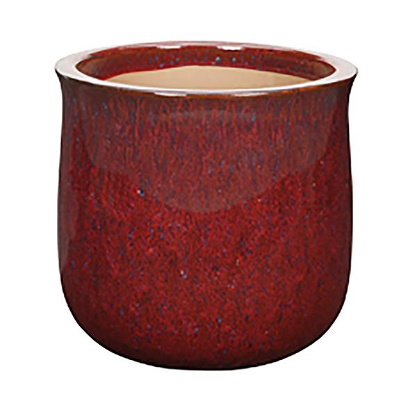 Peacock Red Tall Glazed Planter | 31cm | DeWaldens Garden Centre