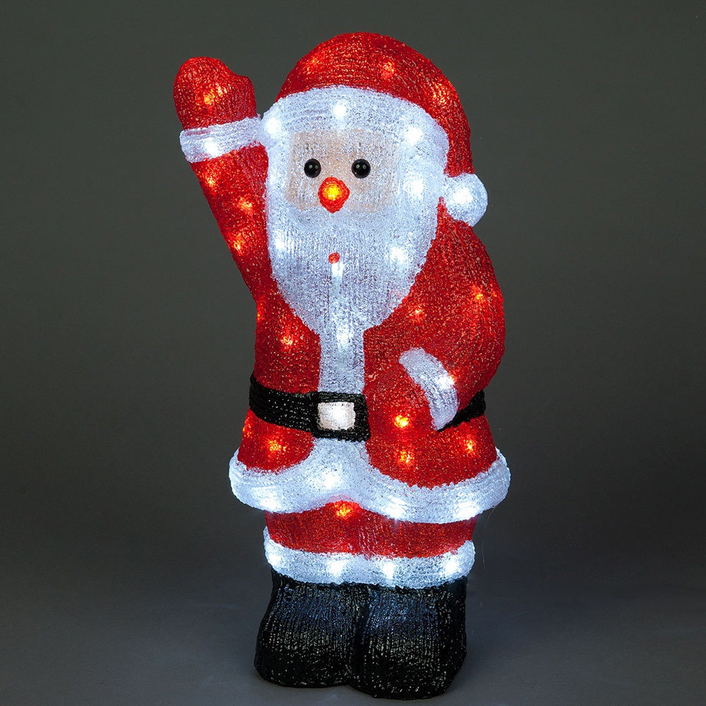 Snowtime 54.5cm Acrylic LED Santa – DeWaldens Garden Centre