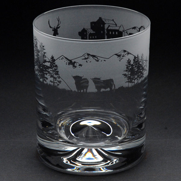 Animo Glass - Scottish Scene Whisky Tumbler - DeWaldens Garden Centre