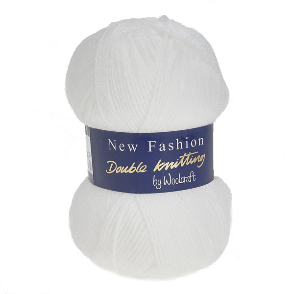 Woolcraft New Fashion DK - 100g White - DeWaldens Garden Centre
