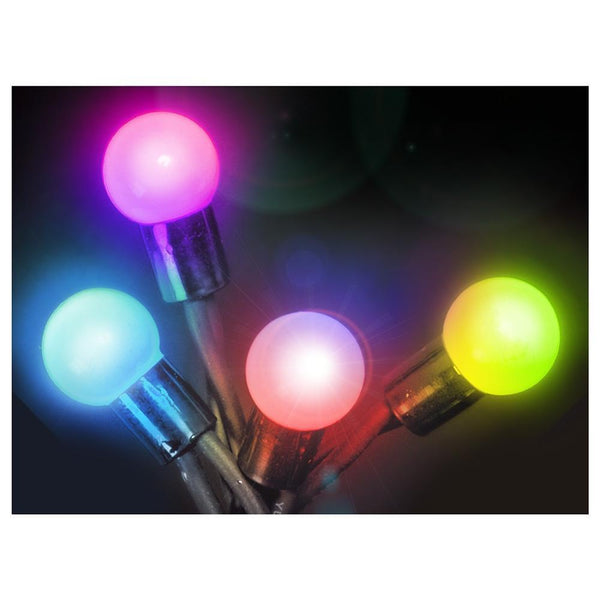Snowtime 100 Connectable Small Rubber Ball Lights Multi Colour - DeWaldens Garden Centre