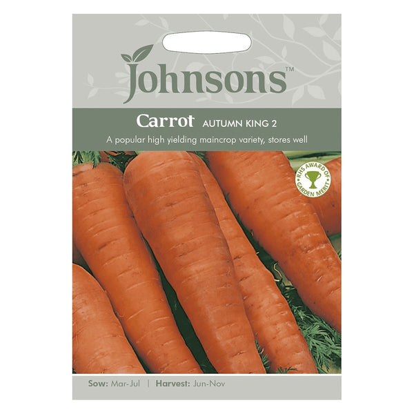 Johnsons Carrot Autumn King 2 Seeds - DeWaldens Garden Centre