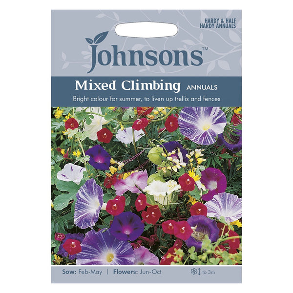 Johnsons Mixed Climbing Annuals Seeds - DeWaldens Garden Centre