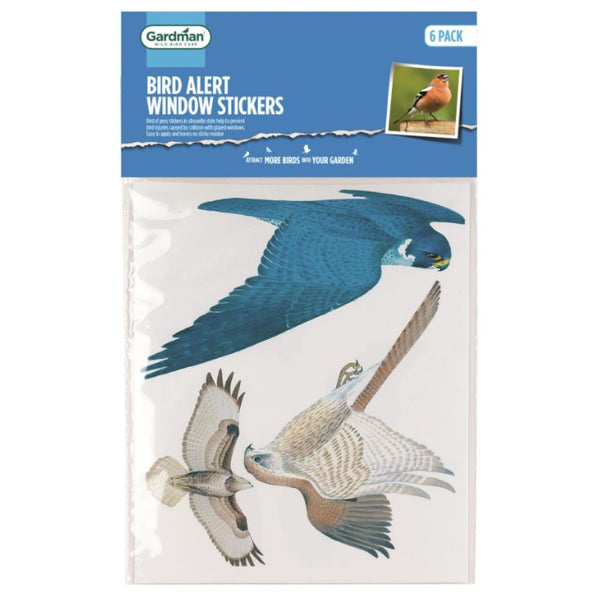 Gardman Bird Alert Window Stickers | 6 pack | DeWaldens Garden Centre