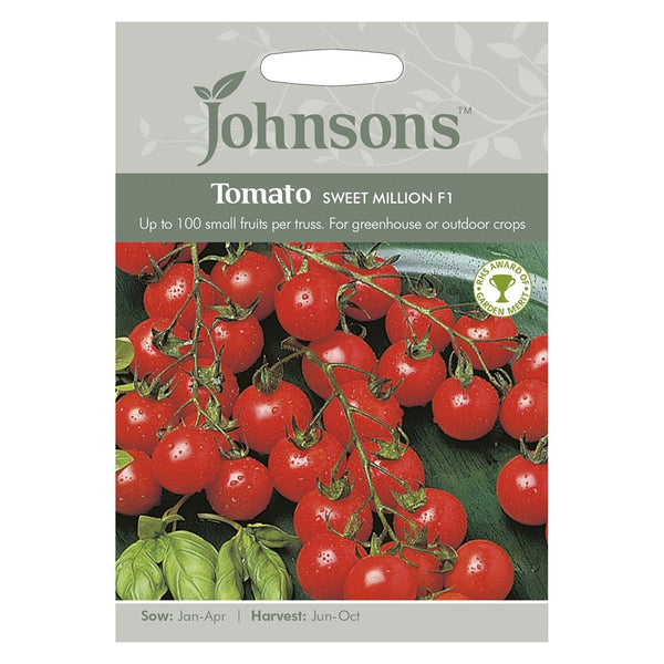 Johnsons Tomato Sweet Million F1 Seeds - DeWaldens Garden Centre