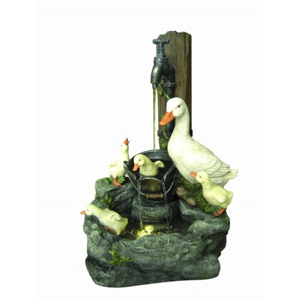 Hamac Water Features Solar Duck Family At Tap - DeWaldens Garden Centre