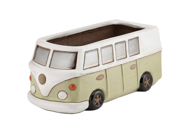 Glazed Camper Van Planter - DeWaldens Garden Centre