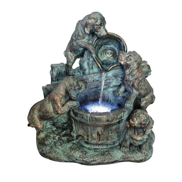 Hamac Water Features 4 Bronzed Puppies - DeWaldens Garden Centre