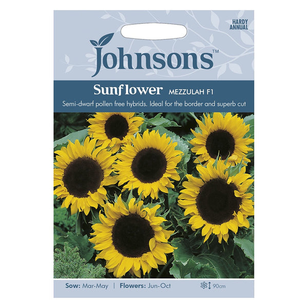 Johnsons Sunflower Mezzulah F1 Seeds - DeWaldens Garden Centre