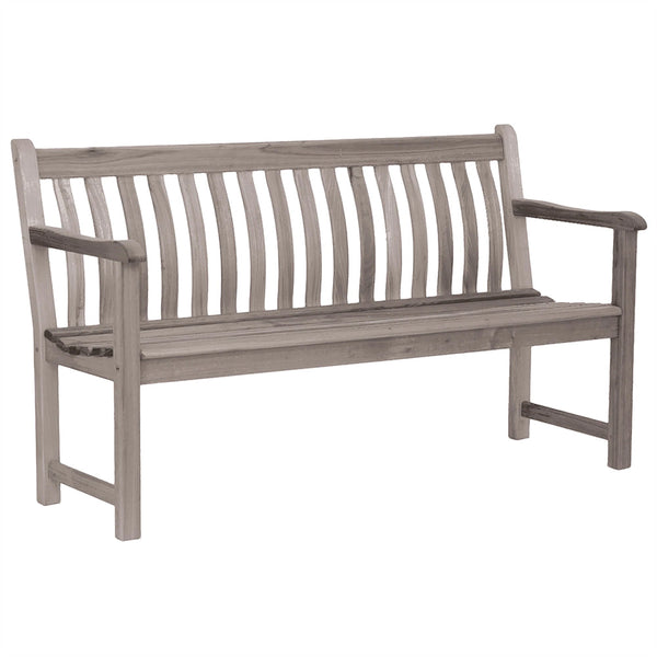 Alexander Rose Grey Painted Acacia Wood Broadfield Bench - DeWaldens Garden Centre