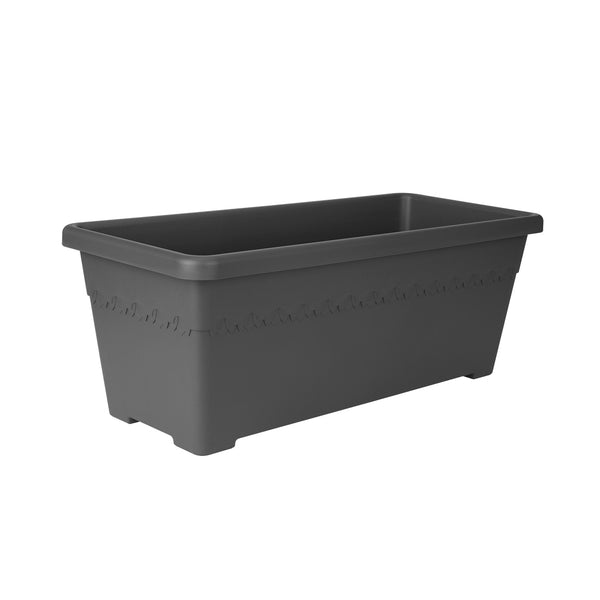 Elho Algarve Long Planter | Anthracite | DeWaldens Garden Centre