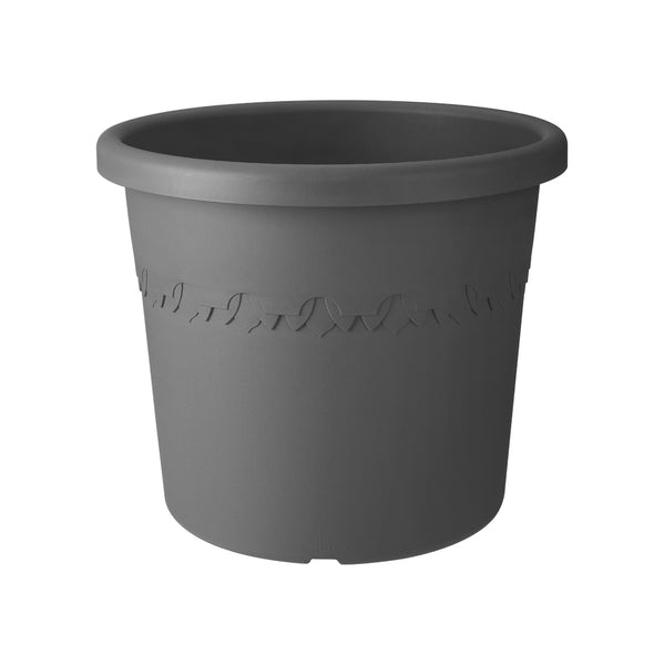 Elho Algarve Cilindro Planter | 25 cm | Anthracite | DeWaldens Garden Centre