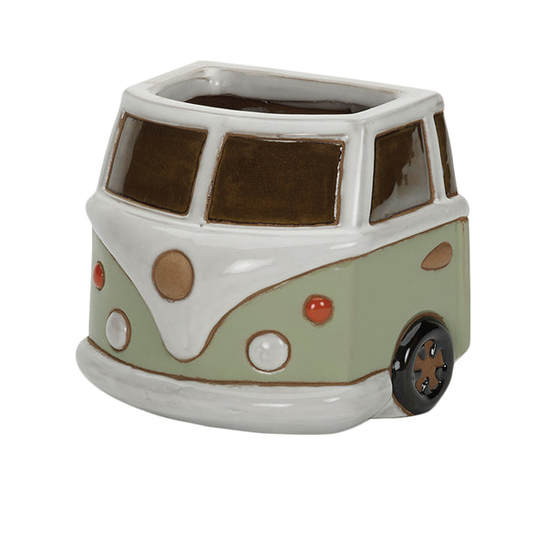Apta Glazed Camper Van Wall Pot | Green | DeWaldens Garden Centre