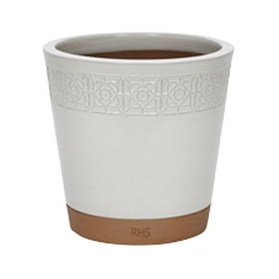 Apta RHS Close Borders Cone Planter | White | 38cm | DeWaldens Garden Centre