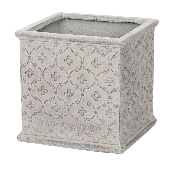 Apta Laura Ashley Pembroke Cube | Antique White | 32cm | DeWaldens Garden Centre