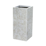Apta Strata Tall Square Planter | White | 27cm | DeWaldens Garden Centre
