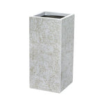 Apta Strata Tall Square Planter | White | 35cm | DeWaldens Garden Centre