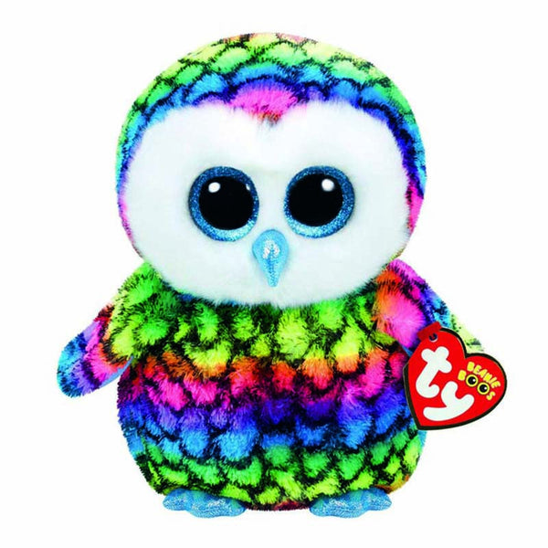 Ty Beanie Boos - Aria Multi Coloured Owl - DeWaldens Garden Centre