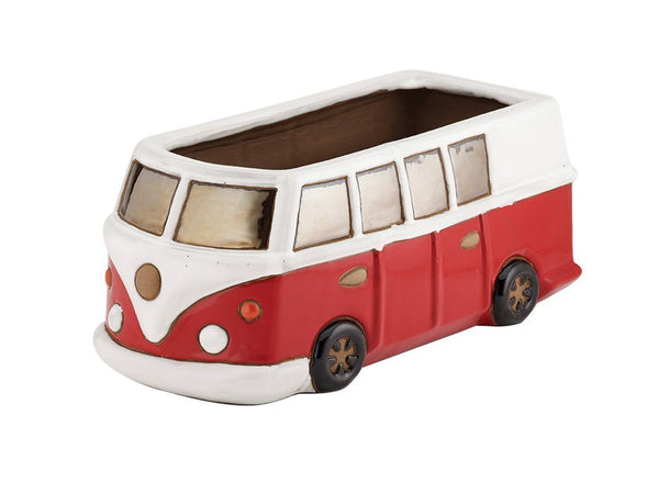 Glazed Camper Van Planter - DeWaldens Garden Centre