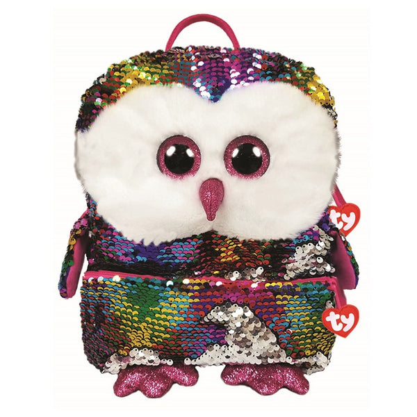Ty Beanie Backpack - Owen Owl - DeWaldens Garden Centre
