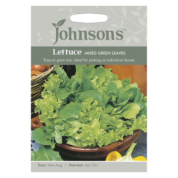 Johnsons Lettuce Mixed Green Leaves Seeds - DeWaldens Garden Centre