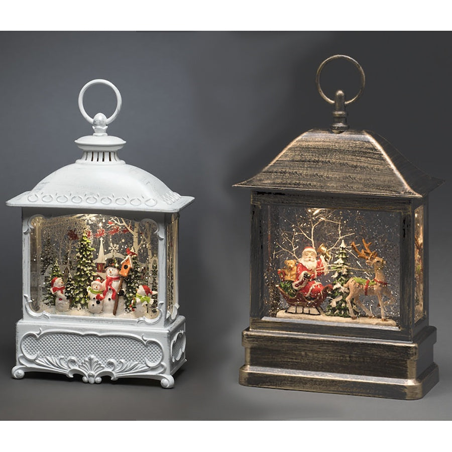 thumbnail image 2 of Konstsmide Water Lantern – Charles Dickens Style With Winter Snow Glitter – 90cm Tall 2 of 4