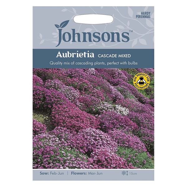 Johnsons Aubrieta Cascade Mixed Seeds - DeWaldens Garden Centre