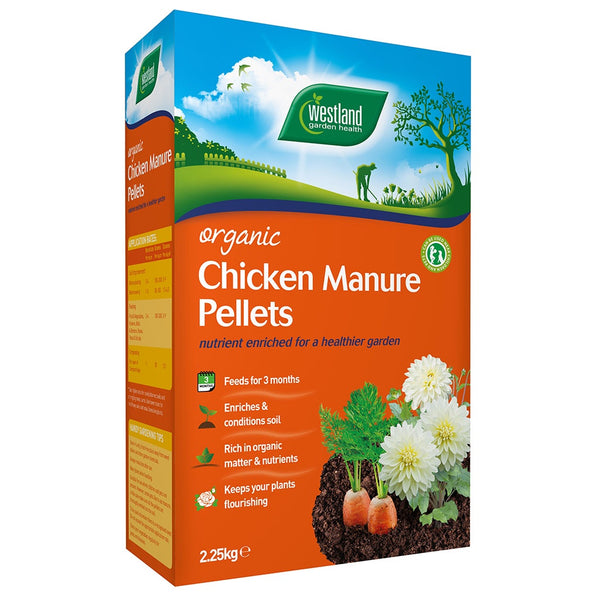Westland Organic Chicken Manure Pellets 2.25kg - DeWaldens Garden Centre