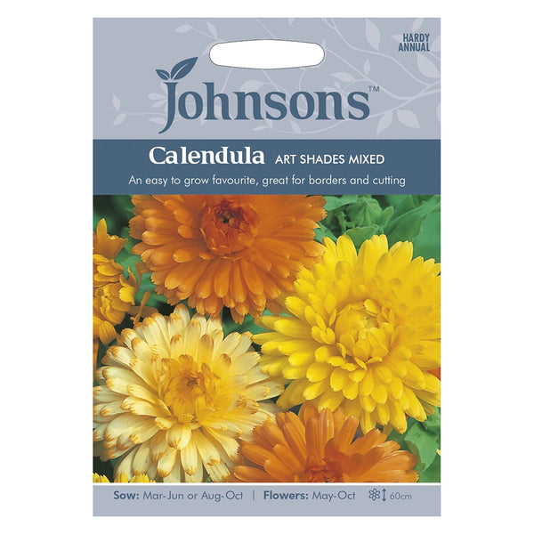 Johnsons Calendula Art Shades Mixed Seeds - DeWaldens Garden Centre