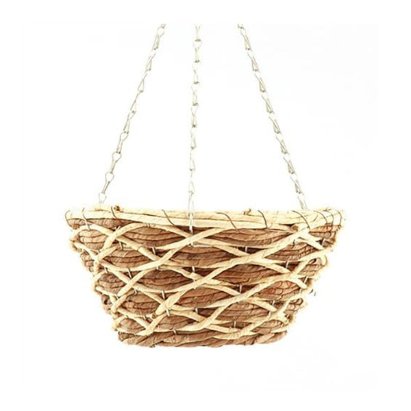 Banana Leaf & Maize Round Hanging Basket - DeWaldens Garden Centre