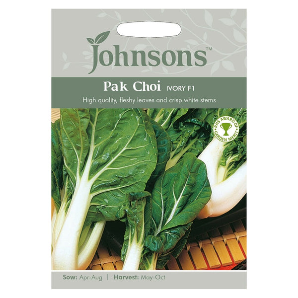 Johnsons Pak Choi Ivory F1 Seeds - DeWaldens Garden Centre