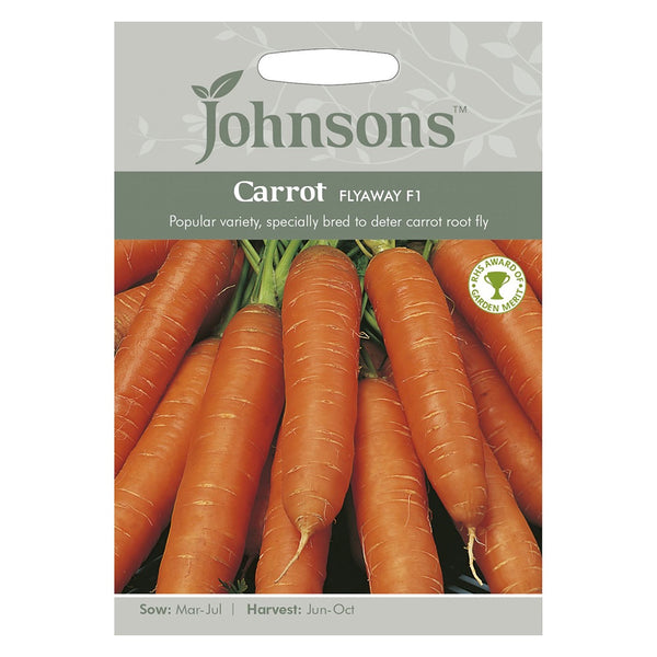 Johnsons Carrot Flyaway F1 Seeds - DeWaldens Garden Centre
