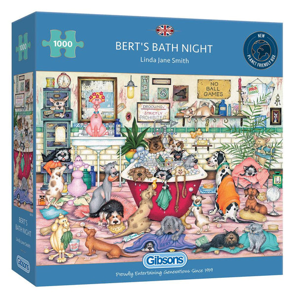 Gibsons 1000 Piece Jigsaw Puzzle - Bert’s Bath Night - DeWaldens Garden Centre