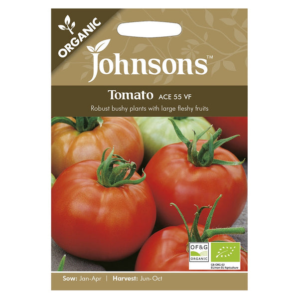 Johnsons Organic Tomato Ace 55 VF Seeds - DeWaldens Garden Centre