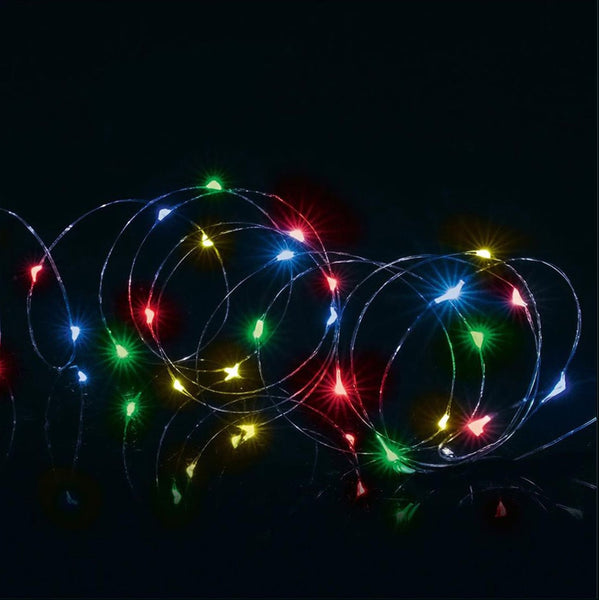 Premier MicroBrights Battery Operated 50 LED Lights | Multi Colour | DeWaldens Garden Centre