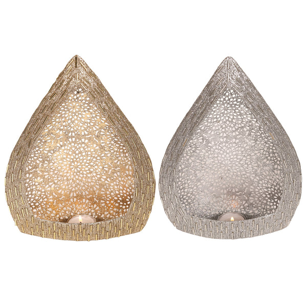 Straits Leaf Tealight Holder 30cm - DeWaldens Garden Centre