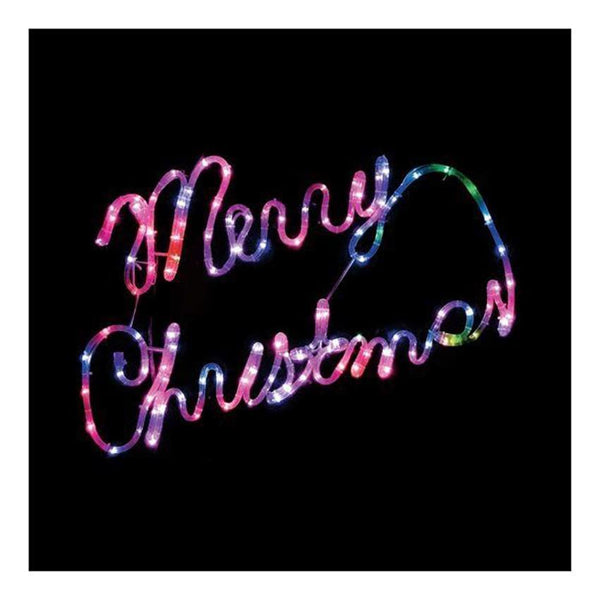 Snowtime Colour Changing LED Merry Christmas Sign - DeWaldens Garden Centre