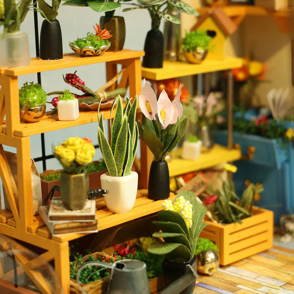 Robotime Miniature DIY Kit - Cathy's Flower House - DeWaldens Garden Centre