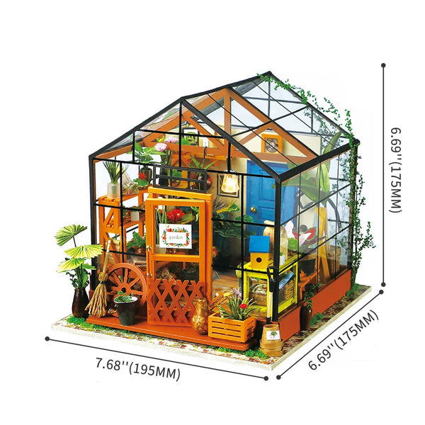 Robotime Miniature DIY Kit - Cathy's Flower House - DeWaldens Garden Centre
