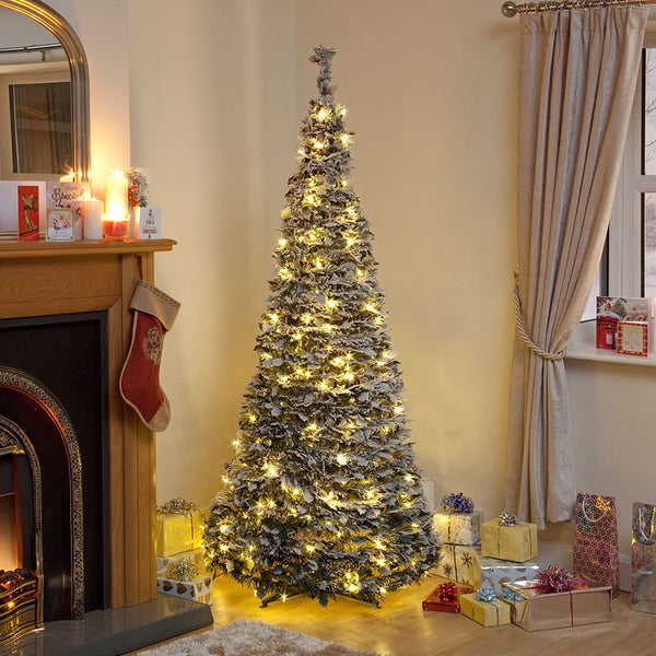 Snowtime Flock Holly Pop-Up Tree 6ft - DeWaldens Garden Centre