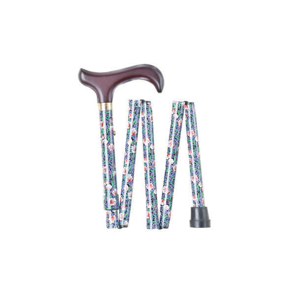 Charles Buyers Folding Adjustable Walking Stick - Handbag Size - DeWaldens Garden Centre