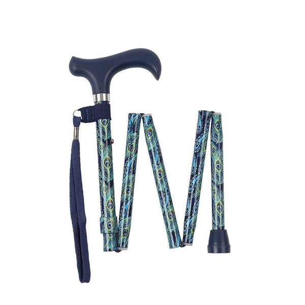 Charles Buyers Folding Adjustable Walking Stick - Handbag Size - DeWaldens Garden Centre