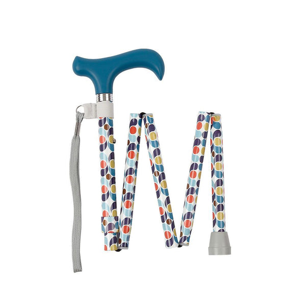 Charles Buyers Folding Adjustable Walking Stick - Handbag Size - DeWaldens Garden Centre