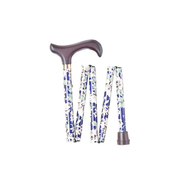 Charles Buyers Folding Adjustable Walking Stick - Handbag Size - DeWaldens Garden Centre